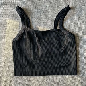 Colsie Black Ribbed Bralette